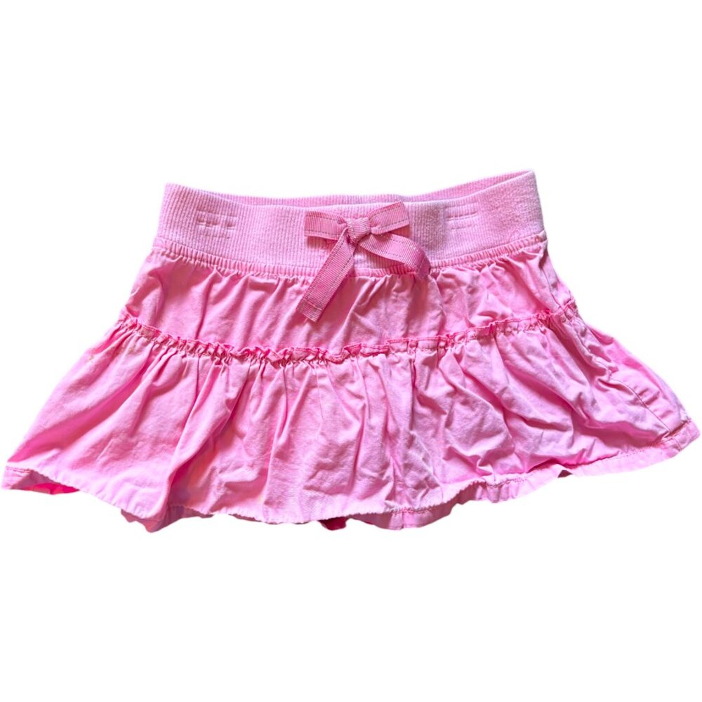 Basic Editions  Skort Girls Sz XS 4/5 Pink‎  100% Cotton  Elastic Waist